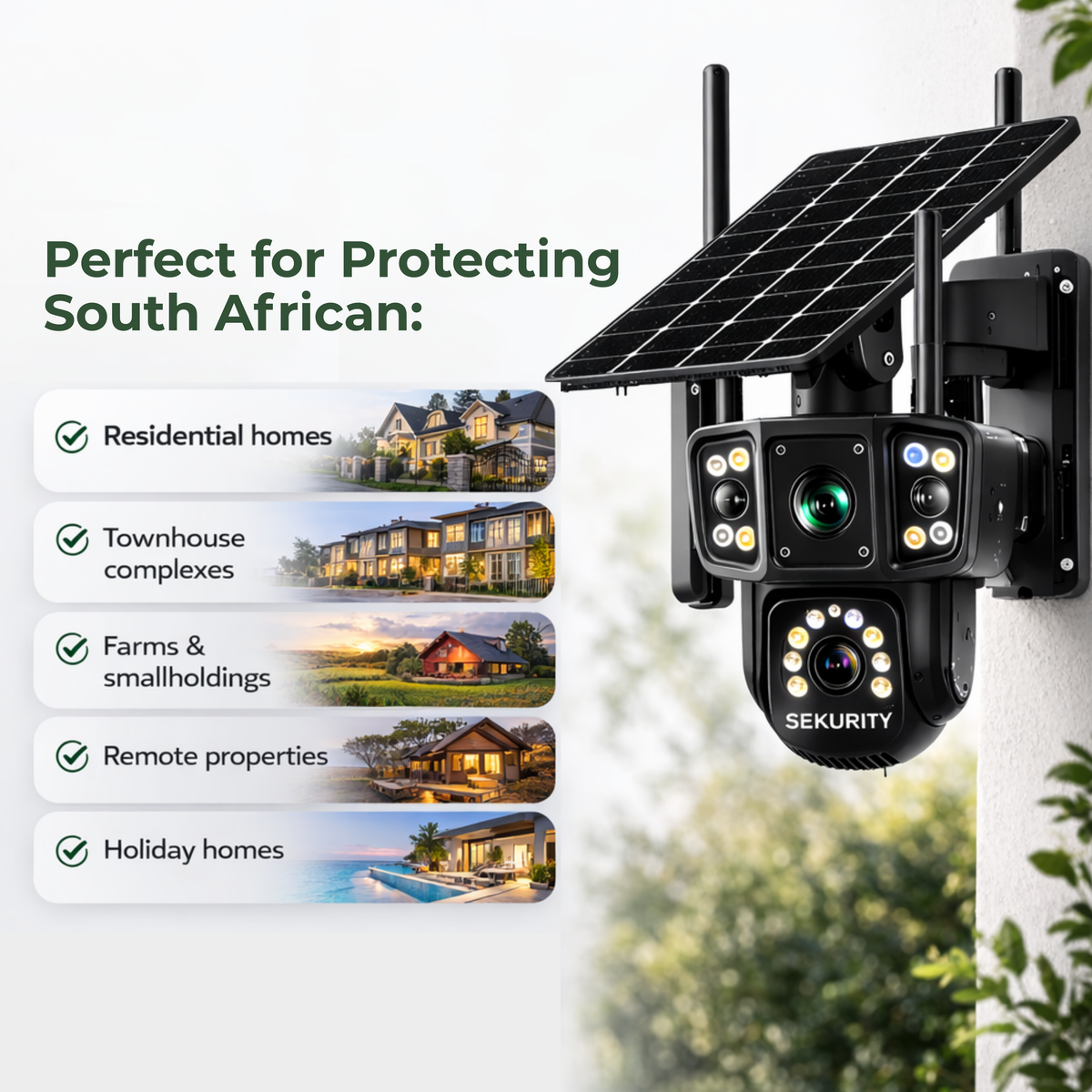 Sekurity 4K Solar HD Wireless Camera